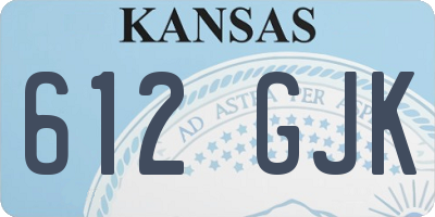 KS license plate 612GJK