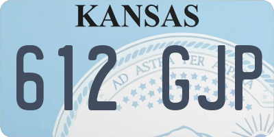 KS license plate 612GJP