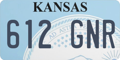 KS license plate 612GNR