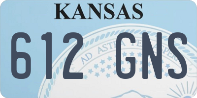 KS license plate 612GNS