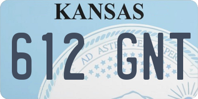 KS license plate 612GNT