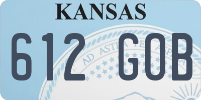 KS license plate 612GOB