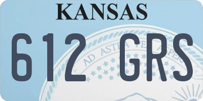 KS license plate 612GRS