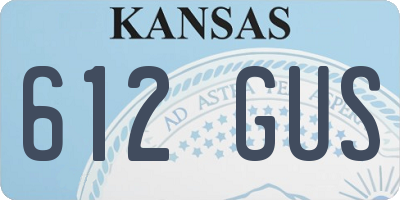 KS license plate 612GUS