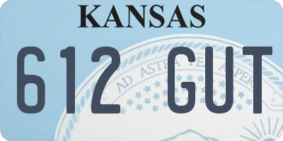 KS license plate 612GUT