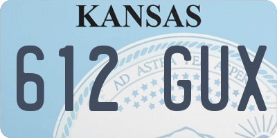 KS license plate 612GUX