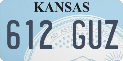 KS license plate 612GUZ