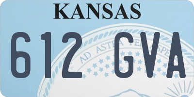 KS license plate 612GVA