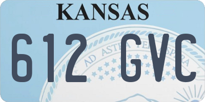 KS license plate 612GVC