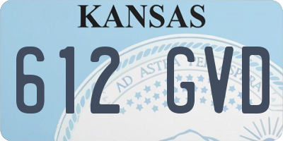 KS license plate 612GVD