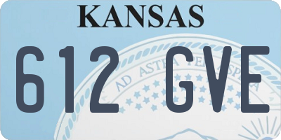 KS license plate 612GVE