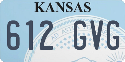 KS license plate 612GVG