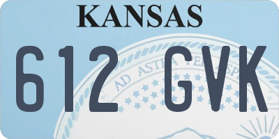 KS license plate 612GVK