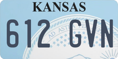 KS license plate 612GVN