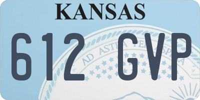 KS license plate 612GVP