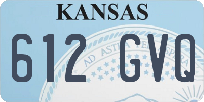 KS license plate 612GVQ