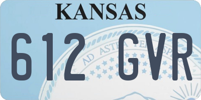 KS license plate 612GVR