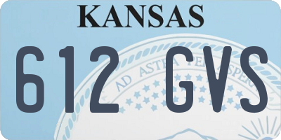 KS license plate 612GVS
