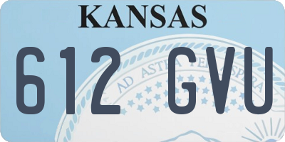 KS license plate 612GVU
