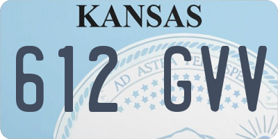 KS license plate 612GVV