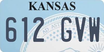 KS license plate 612GVW