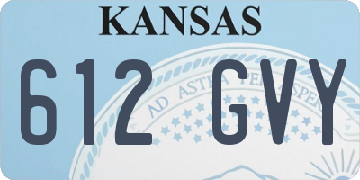 KS license plate 612GVY