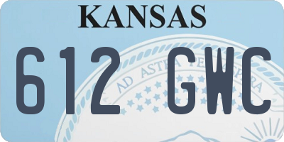 KS license plate 612GWC