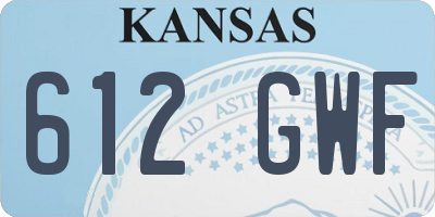 KS license plate 612GWF