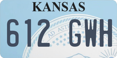 KS license plate 612GWH