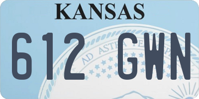 KS license plate 612GWN