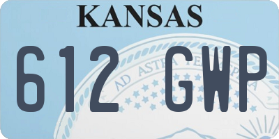 KS license plate 612GWP