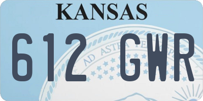 KS license plate 612GWR