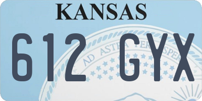 KS license plate 612GYX