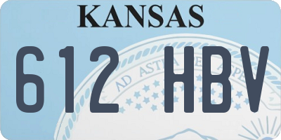 KS license plate 612HBV