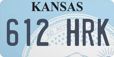 KS license plate 612HRK