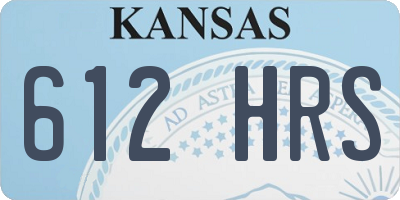 KS license plate 612HRS