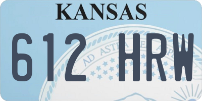 KS license plate 612HRW