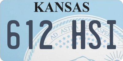 KS license plate 612HSI