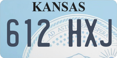 KS license plate 612HXJ