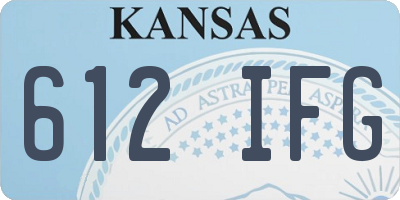 KS license plate 612IFG