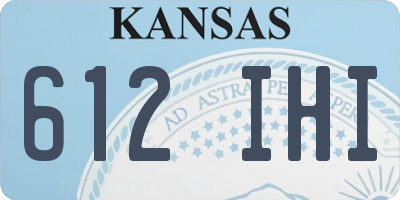 KS license plate 612IHI