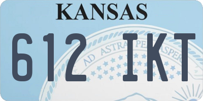KS license plate 612IKT