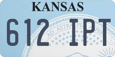 KS license plate 612IPT