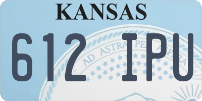 KS license plate 612IPU