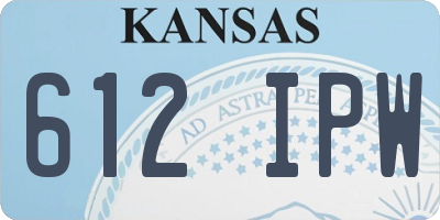 KS license plate 612IPW