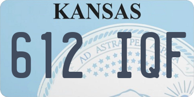 KS license plate 612IQF