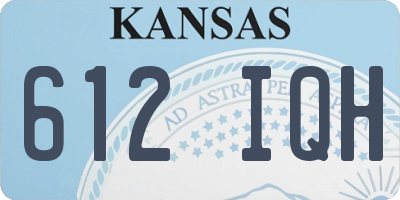 KS license plate 612IQH