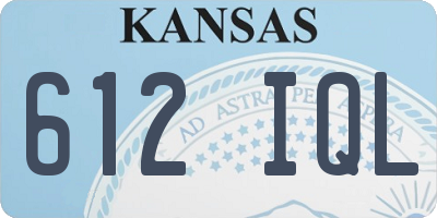 KS license plate 612IQL