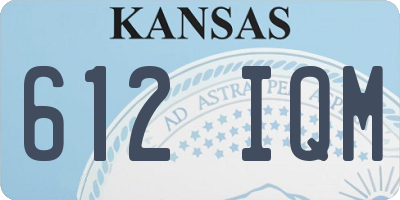KS license plate 612IQM
