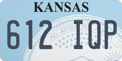 KS license plate 612IQP